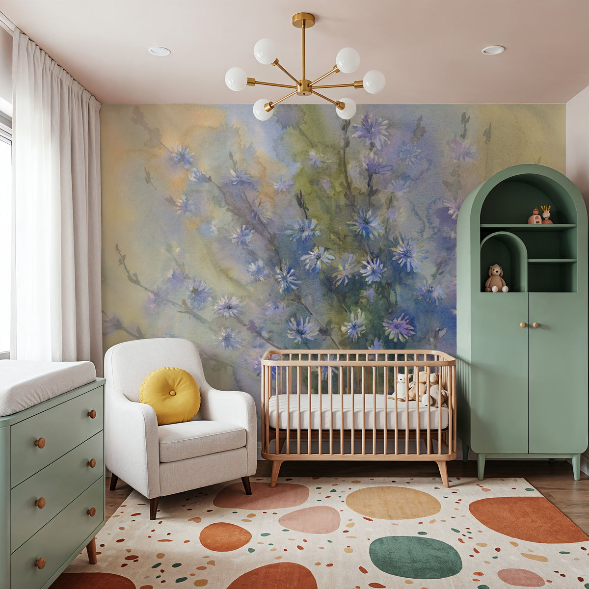 Wildflower Whisper Mural Wallpaper - room preview 02