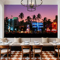 Neon Sunset Boulevard Mural Wallpaper - room preview 02