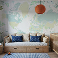 World Map - Marie Mural Wallpaper - room preview 02