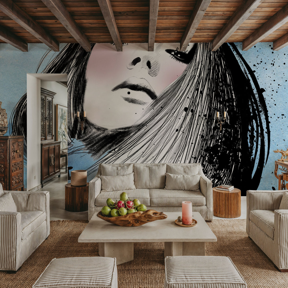 Moon Girl II Mural Wallpaper - room preview 02