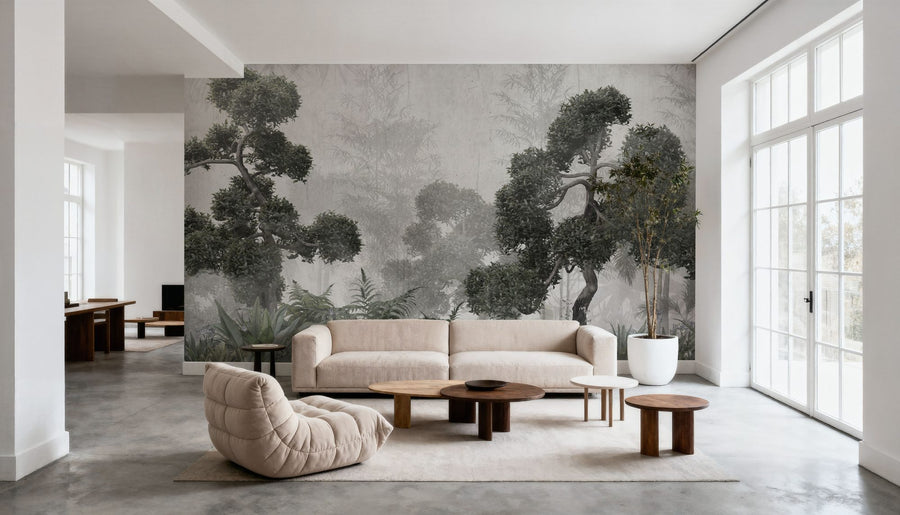 Forest Wallpaper Mural – Woodland Wall Mural – Dainty Trees