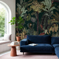 Tropical Wonderland, Forest Green Mural Wallpaper - room preview 02