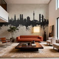 Munich Skyline Concrete Mural Wallpaper - room preview 02