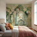 Silver Orchids I Mural Wallpaper - room preview 02