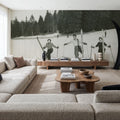 Wooden Skis Mural Wallpaper - room preview 02