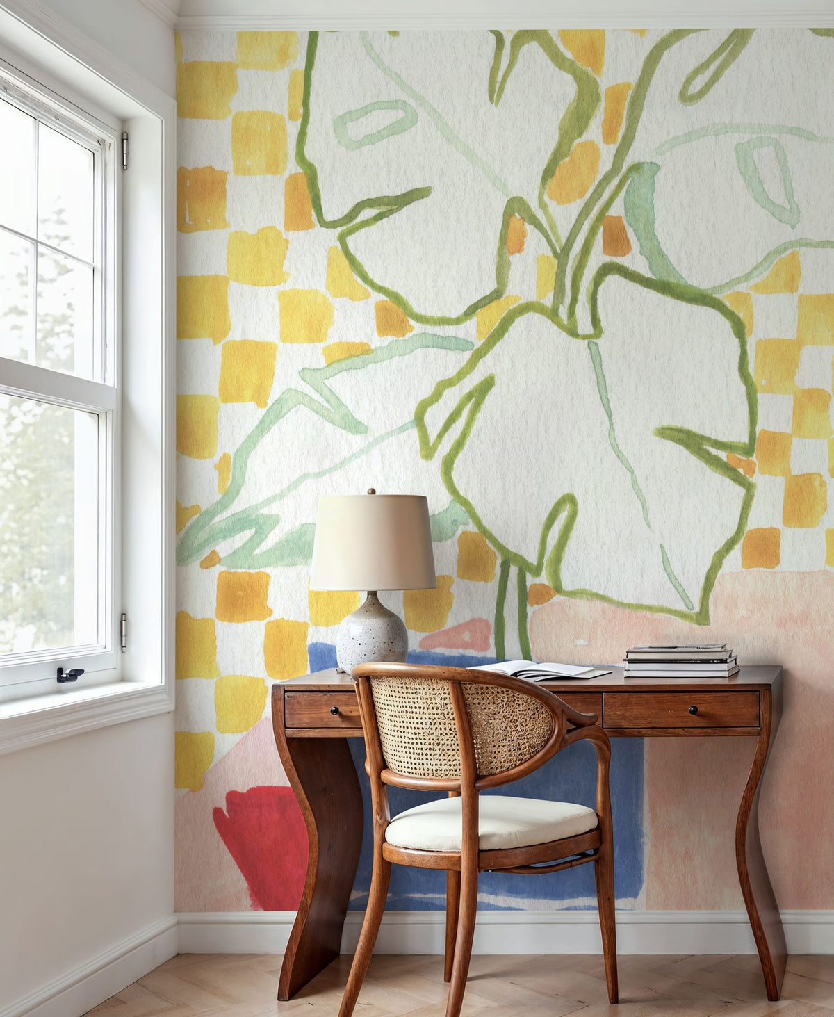 Happy Houseplant Mural Wallpaper - room preview 02