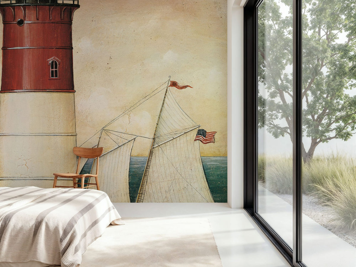 Schooner Bay Mural Wallpaper - room preview 02