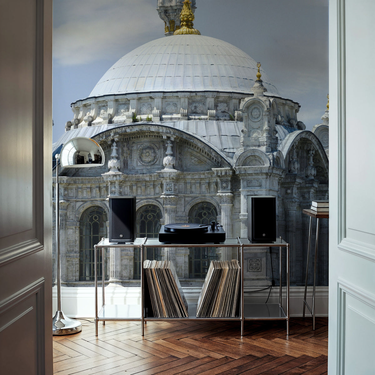Golden Minaret Mosque Mural Wallpaper - room preview 02