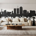 Tucson Arizona Skyline Black & White Mural Wallpaper - room preview 02