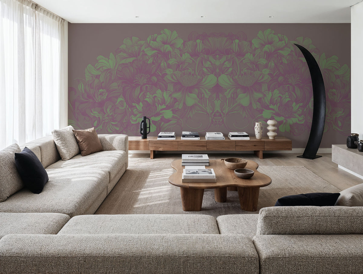 Scandi Flower IV Mural Wallpaper - room preview 02