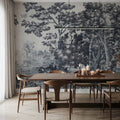 Enchanted Grove Tapestry, Blues Mural Wallpaper - room preview 02