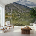 Azure Alpine Mirror Mural Wallpaper - room preview 02