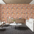 Harvest Paisley Mini Red Mural Wallpaper - room preview 02