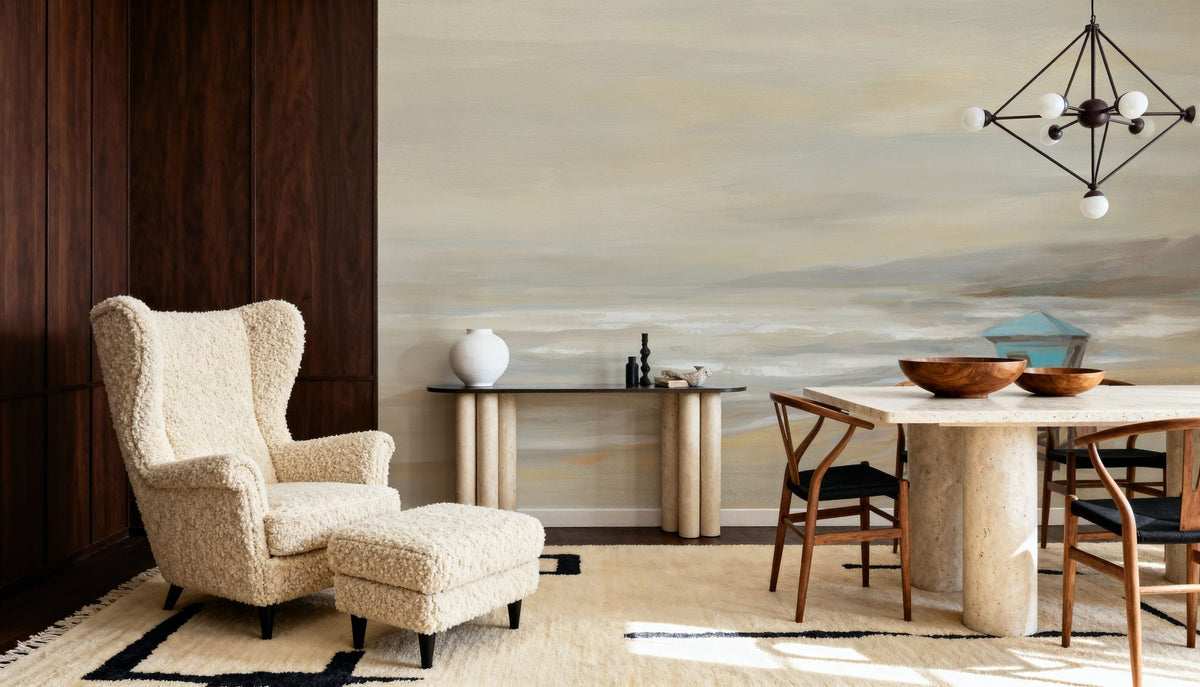Early Morning Beach Mural Wallpaper - room preview 02