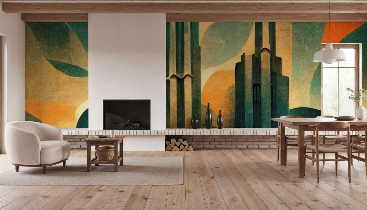 Metropolis Mural Wallpaper - room preview 02