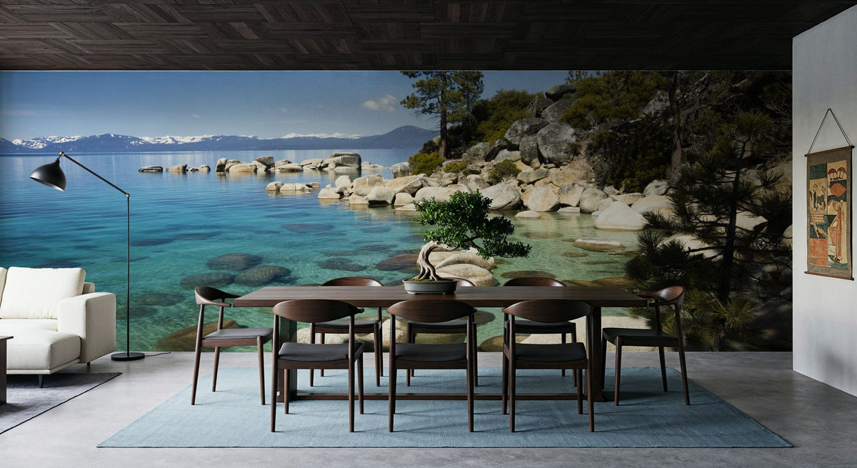 Mountain Lake Tranquility Mural Wallpaper - room preview 02