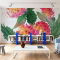 Summer Hydrangeas Mural Wallpaper - room preview 02