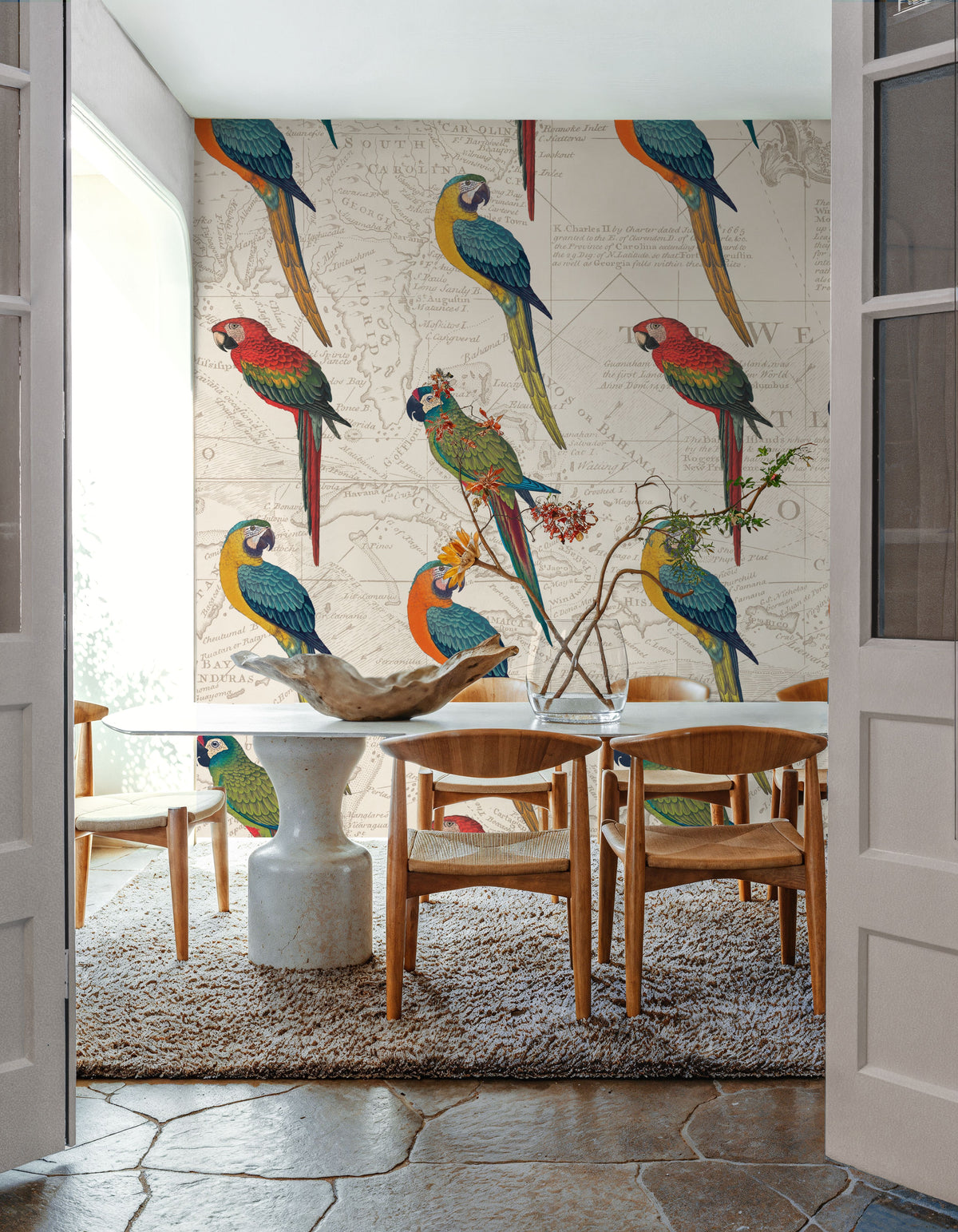 Parrot Paradise II Mural Wallpaper - room preview 02