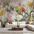 Happy Spring Flowers Mural Wallpaper - room preview 02