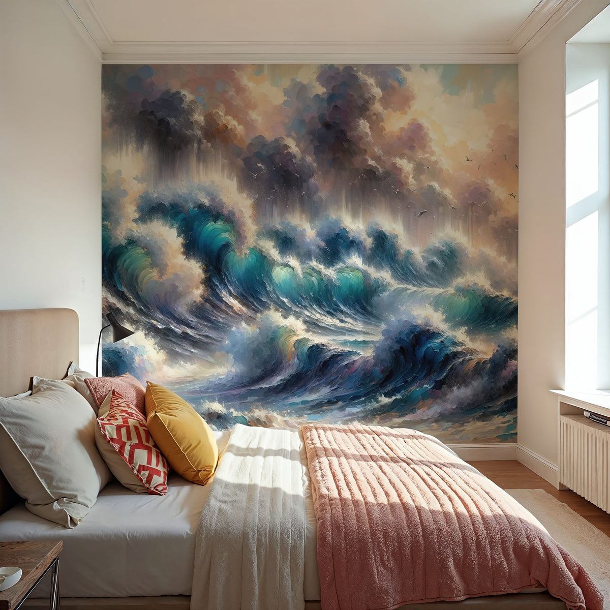 Ocean's Embrace Mural Wallpaper - room preview 02