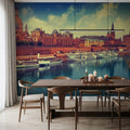 Baroque Riverfront Mural Wallpaper - room preview 02
