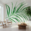 Colorful Tropical Leaf Green II Mural Wallpaper - room preview 02