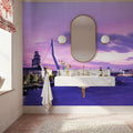 Urban Twilight Bridge Mural Wallpaper - room preview 02