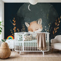 Fox Asleep Mural Wallpaper - room preview 02