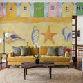 Beach Huts Mural Wallpaper - room preview 02