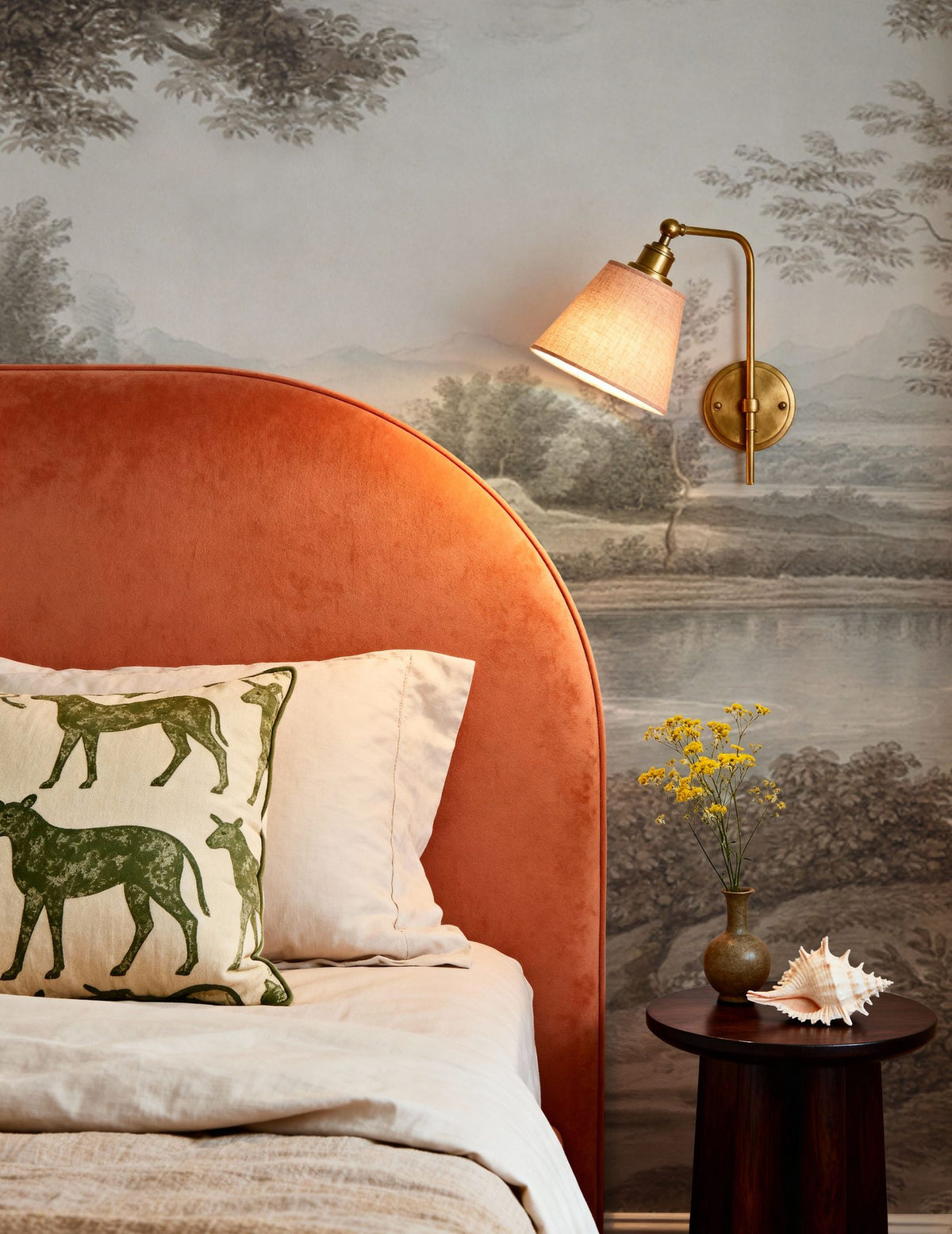 Riverbank Oak Landscape, Vintage Mural Wallpaper - room preview 02