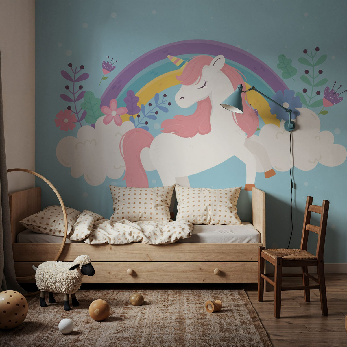By the End of the Rainbow Mural Wallpaper - room preview 02