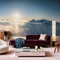 Skiing Panorama Mural Wallpaper - room preview 02