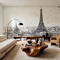Skyline Sketches Paris Mural Wallpaper - room preview 02
