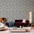 Straight Streets BW Mural Wallpaper - room preview 02