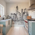Skyline Sketches New York Mural Wallpaper - room preview 02