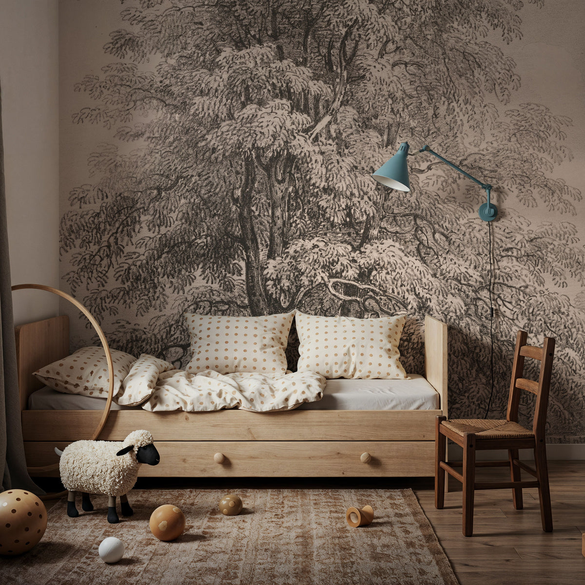 Ash Trees At Bolton Abbey Mural Wallpaper - room preview 02