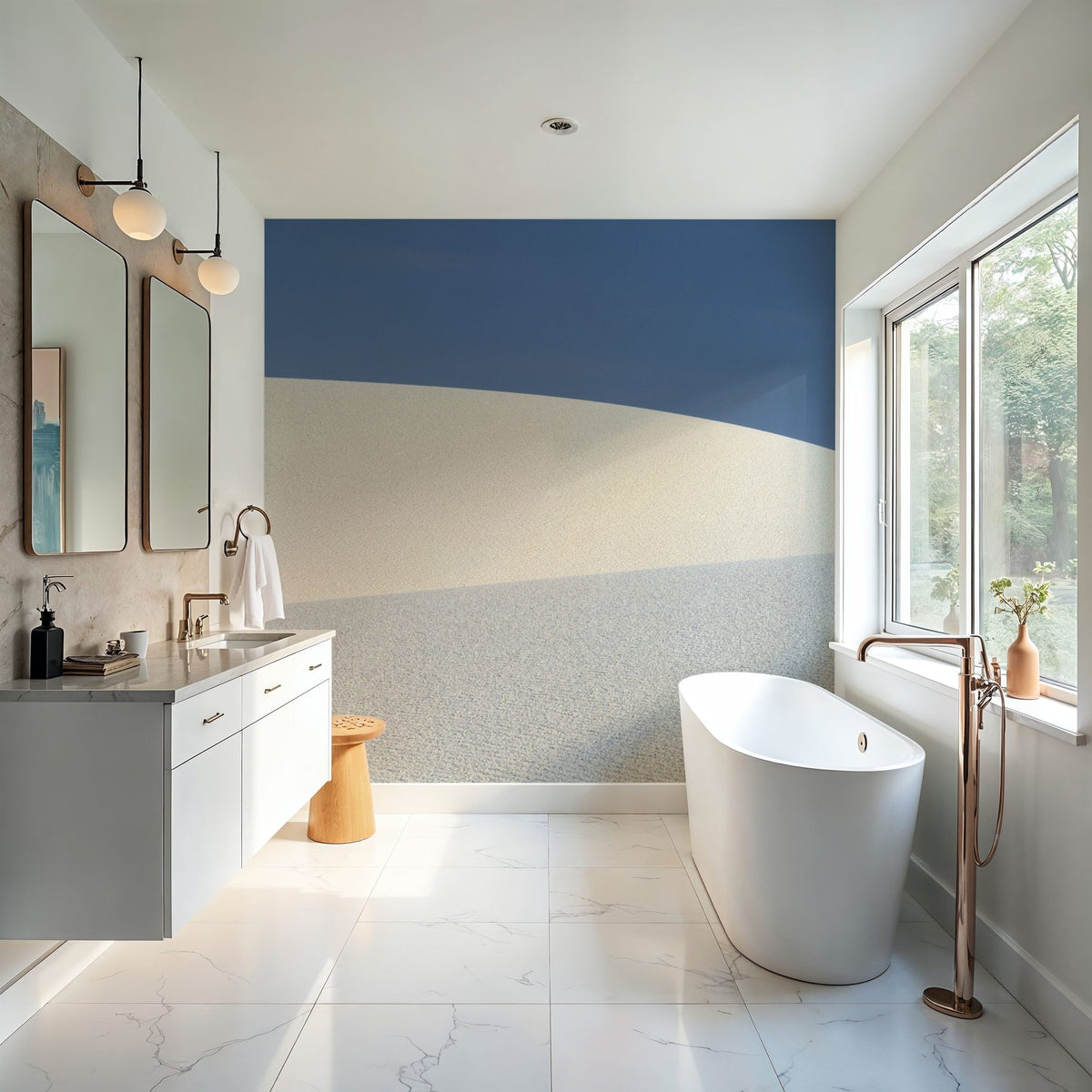 White Dune Serenity Mural Wallpaper - room preview 02