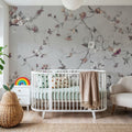 Floral Heaven, Beige Mural Wallpaper - room preview 02