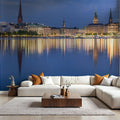 Twilight Reflections Mural Wallpaper - Blue Tone - room preview 02