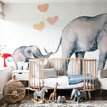Elephant Love Mural Wallpaper - room preview 02