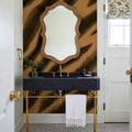 Watercolor Tiger Stripes, Warm Mural Wallpaper - room preview 02