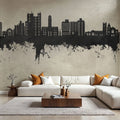 Luton England Skyline Concrete Mural Wallpaper - room preview 02