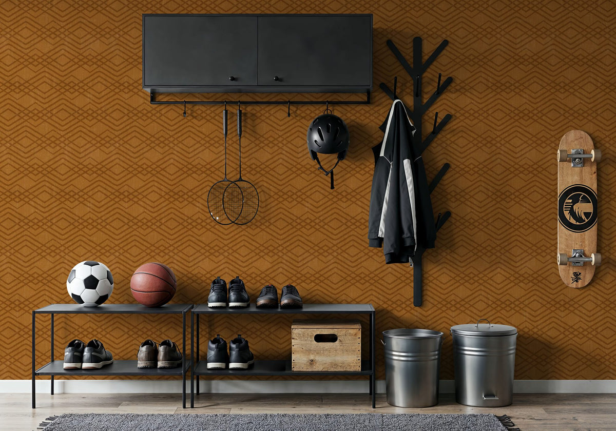 Woodland Waves Bronze Mural Wallpaper - room preview 02