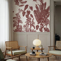 Parrots Jungle, Red Mural Wallpaper - room preview 02