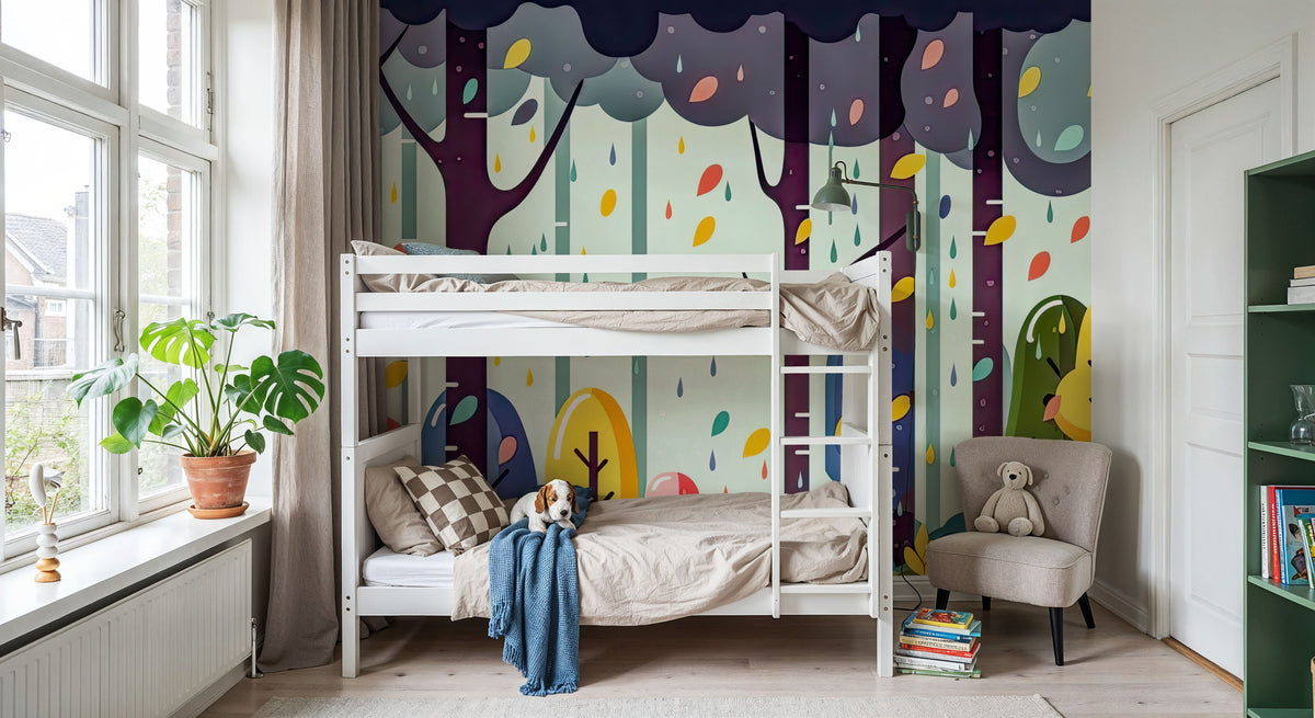 Fantasy Forest Winter Mural Wallpaper - room preview 02