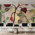 Red Leaves III Mural Wallpaper - room preview 02