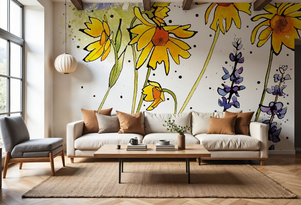 Wild Wild Lupine Mural Wallpaper - room preview 02