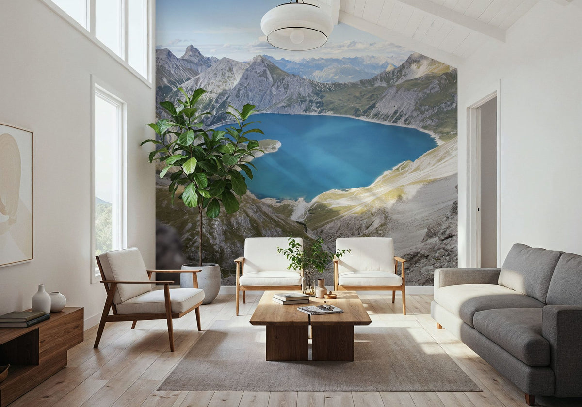 Lake in the Alps Mural Wallpaper - room preview 02
