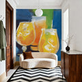 Frosty Orange Cocktails Mural Wallpaper - room preview 02