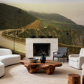 Coastal Cliff Bridge Mural Wallpaper - room preview 02
